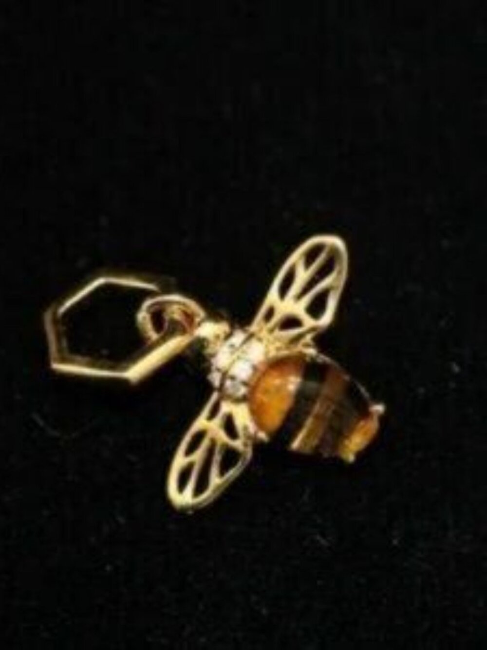 Gold Bee Charm - Picture 3 of 4